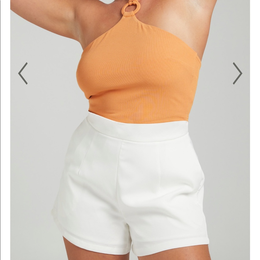 Showpo Along the Ride Shorts in White, Size 4